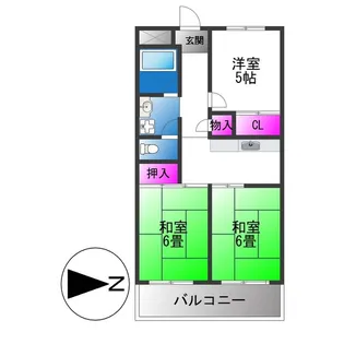エステマール弥刀【4階】の間取り