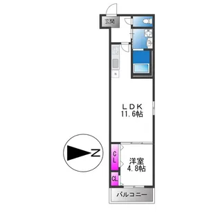 フジパレス長原ノース【2階】の間取り