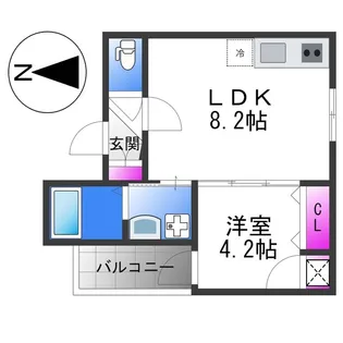 Rパレス矢田【2階】の間取り