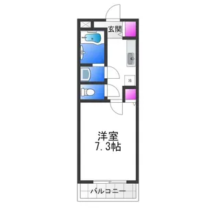 ベルドミール末広Ⅲ番館【1階】の間取り
