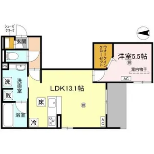 グランディーユ平野西【2階】の間取り