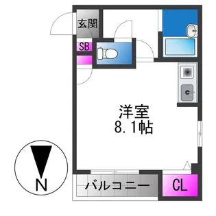 リバーライズ永和【6階】の間取り