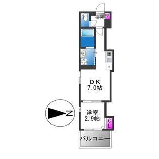 シノケンハーモニー 加美北Ⅱ【3階】の間取り