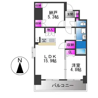 スプランディッド上本町WEST【4階】の間取り