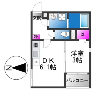 The Crest【1階】の間取り