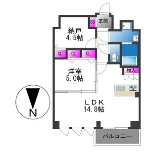 スプランディット上本町WEST【8階】の間取り