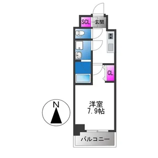 スプランディッド上本町WEST【11階】の間取り