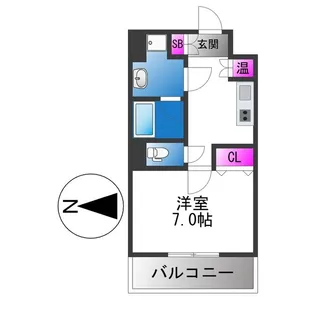CITY SPIRE 平野【6階】の間取り