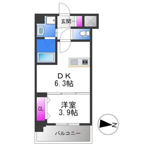 ヴィーナス今里【8階】の間取り