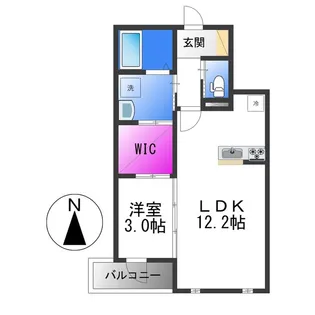 adonis court partⅡ【2階】の間取り