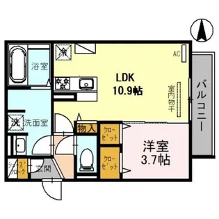 Clashist平野西East【1階】の間取り
