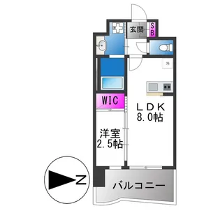 Alivis放出【2階】の間取り