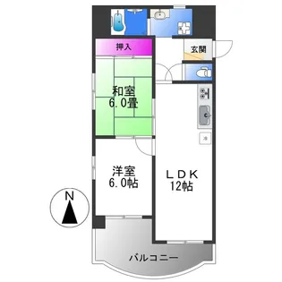 セレコート平野【2階】の間取り