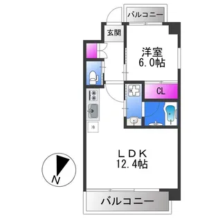 プレジオ森河内ASIAN【11階】の間取り