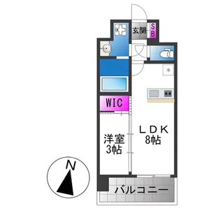 エスリードレジデンス玉造ザ・イースト【9階】の間取り