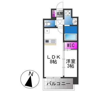 エスリードレジデンス玉造ザ・イースト【5階】の間取り