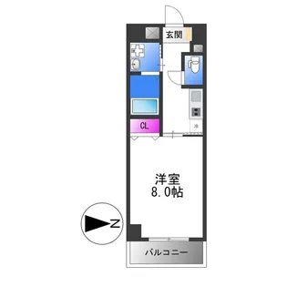 プランドール南巽【4階】の間取り