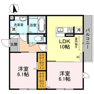 クローバー友井【2階】の間取り