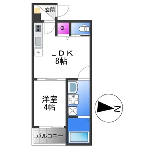 バズ北巽【1階】の間取り
