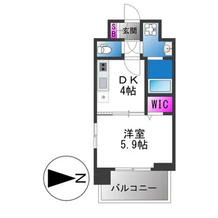 レジュールアッシュ緑橋駅前【6階】の間取り