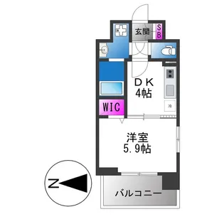 レジュールアッシュ緑橋駅前【7階】の間取り