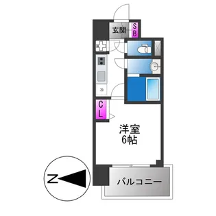 レジュールアッシュ緑橋駅前【8階】の間取り