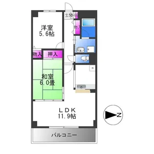 モアフィールド【4階】の間取り