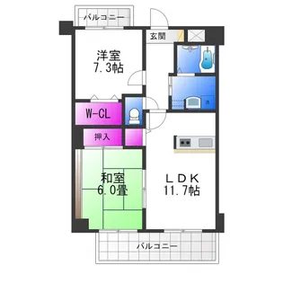 サンヴァレンティア【4階】の間取り