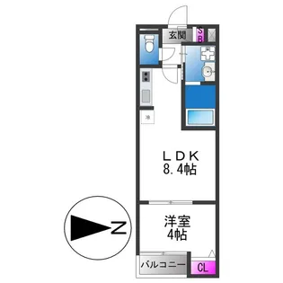 H−maison加美正覚寺ⅩⅢ【1階】の間取り