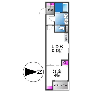 H−maison加美正覚寺ⅩⅢ【1階】の間取り