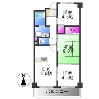 エルベ平野【3階】の間取り