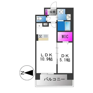 アストラルグラミ阿倍野【1階】の間取り