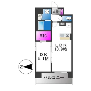 アストラルグラミ阿倍野【6階】の間取り