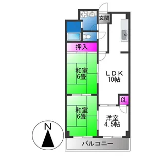 セラヴィ島之内【1階】の間取り