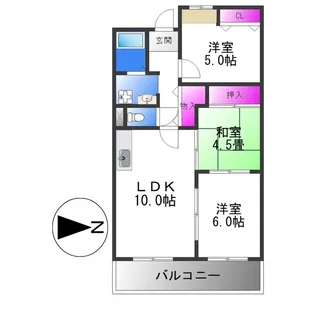 アミティエ喜連【2階】の間取り