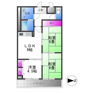 シャルマンシェソワ【3階】の間取り