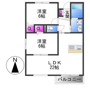 エトワールヴィル-R小阪本町レジデンス【2階】の間取り