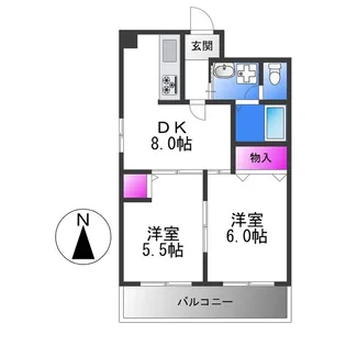 ファーストタウンパートⅤ【8階】の間取り