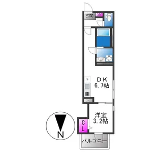 ハーモニーテラス平野西Ⅱ【1階】の間取り