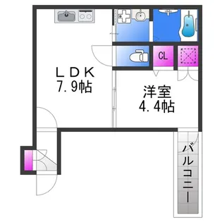F asecia KOBE【1階】の間取り