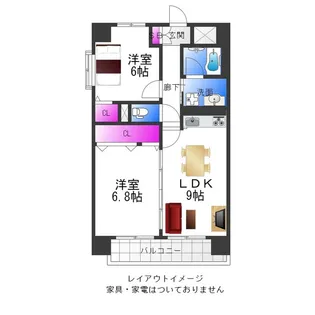 ラフォーレ久宝園【3階】の間取り