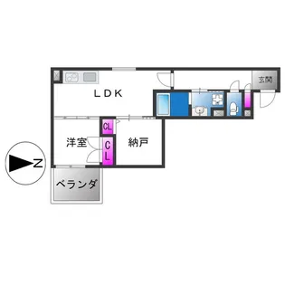 セレニティ長吉出戸【2階】の間取り