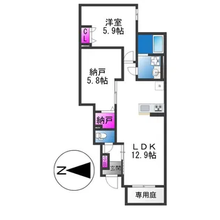Demeure crecia Ⅱ【1階】の間取り
