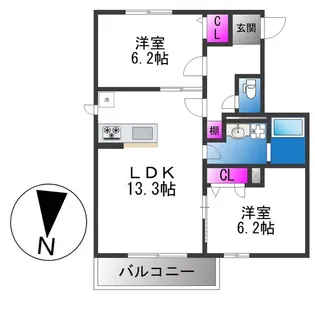 Demeure crecia Ⅰ【1階】の間取り