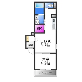 GRANDIR弥刀【3階】の間取り