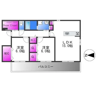 St.Polaris瓢箪山【1階】の間取り
