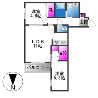 KOGI Residence 花園本町【3階】の間取り
