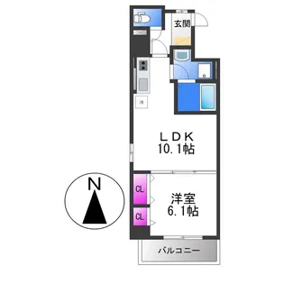 ビスタユーア【4階】の間取り