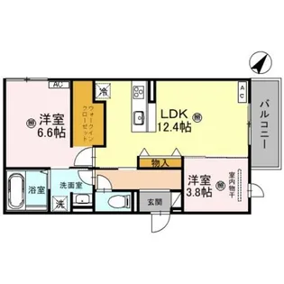 レジデンス藤戸【1階】の間取り