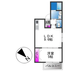 セレニティ加美南B棟【2階】の間取り